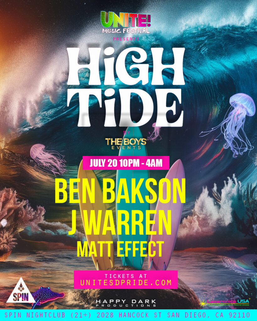 High Tide | Unite Festival 2025 | San Diego Pride 2025 | San Diego Gay Events | San Diego Events