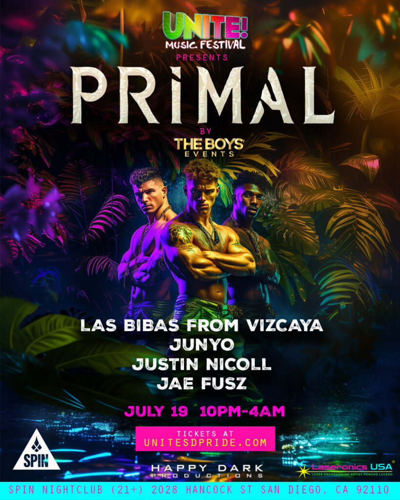Primal | Unite Festival 2025 | San Diego Pride 2025 | San Diego Gay Events | San Diego Events